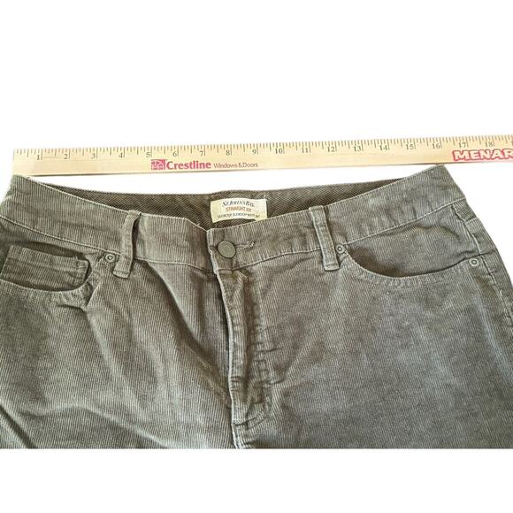 St Johns Bay Straight Fit 12 Corduroy Secretly Slender Boot Cut Pant Jean Green - Picture 4 of 6